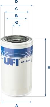 UFI 24.313.00 - Паливний фільтр autozip.com.ua