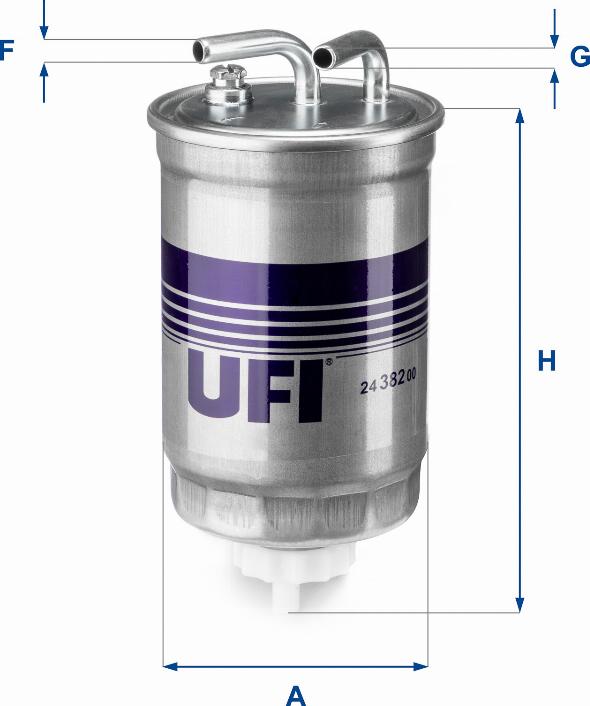 UFI 24.382.00 - Паливний фільтр autozip.com.ua