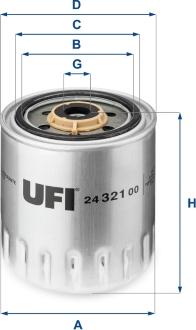 UFI 24.321.00 - Паливний фільтр autozip.com.ua