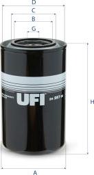 UFI 24.257.00 - Паливний фільтр autozip.com.ua