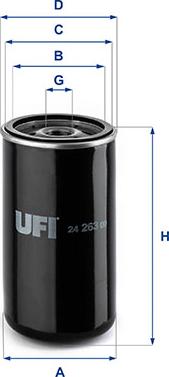 UFI 24.263.00 - Паливний фільтр autozip.com.ua