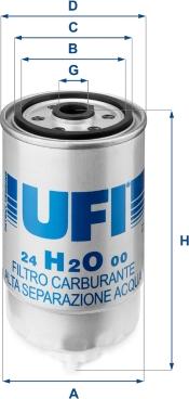 UFI 24.H2O.00 - Паливний фільтр autozip.com.ua