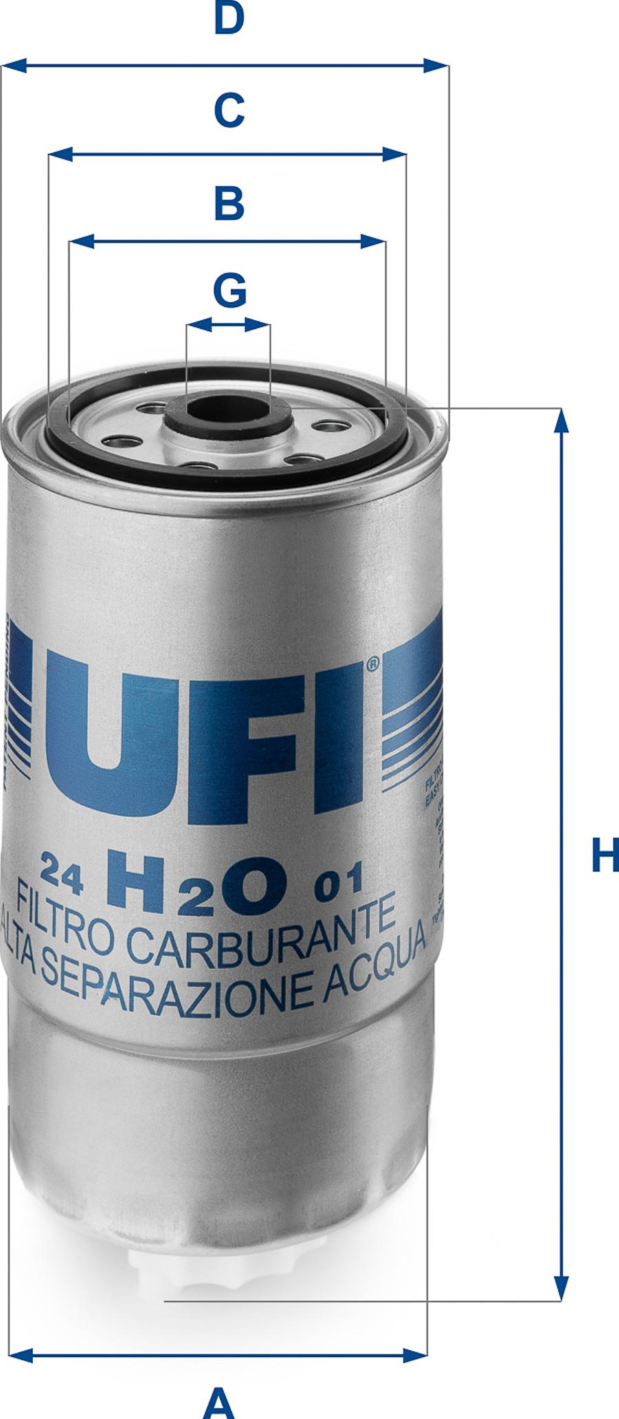UFI 24.H2O.01 - Паливний фільтр autozip.com.ua