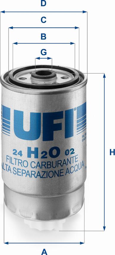 UFI 24.H2O.02 - Паливний фільтр autozip.com.ua