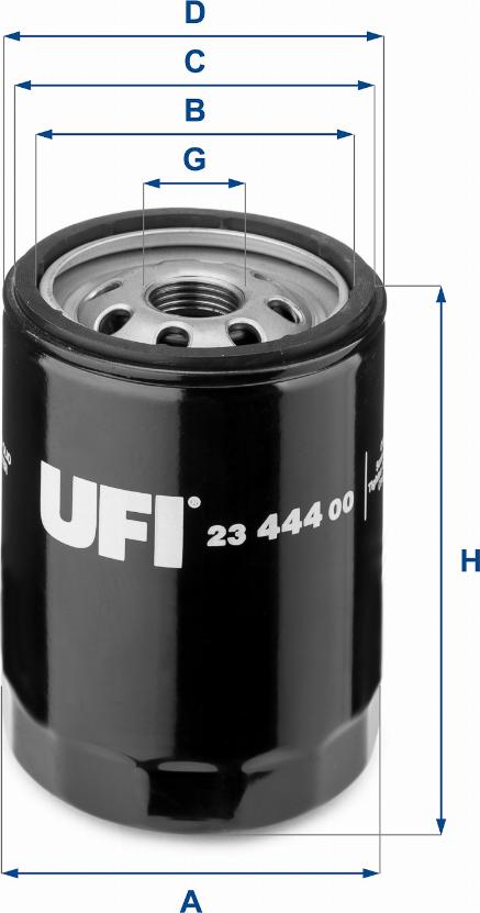 UFI 23.444.00 - Масляний фільтр autozip.com.ua
