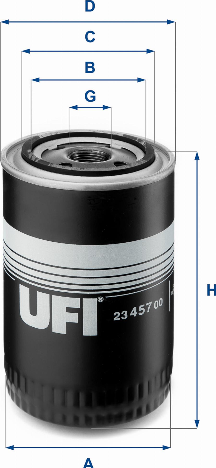 UFI 23.457.00 - Масляний фільтр autozip.com.ua