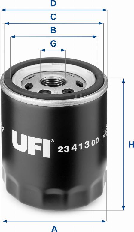 UFI 23.413.00 - Масляний фільтр autozip.com.ua
