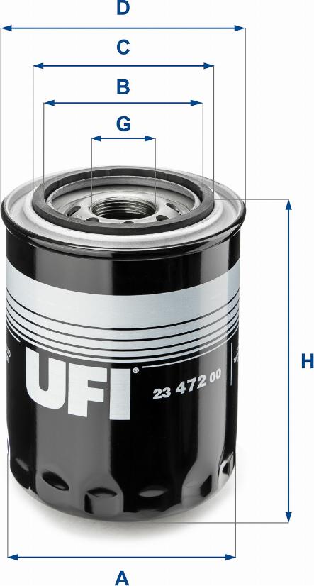 UFI 23.472.00 - Масляний фільтр autozip.com.ua