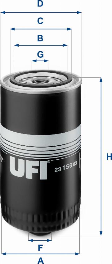 UFI 23.156.03 - Масляний фільтр autozip.com.ua