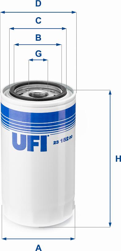 UFI 23.152.00 - Масляний фільтр autozip.com.ua