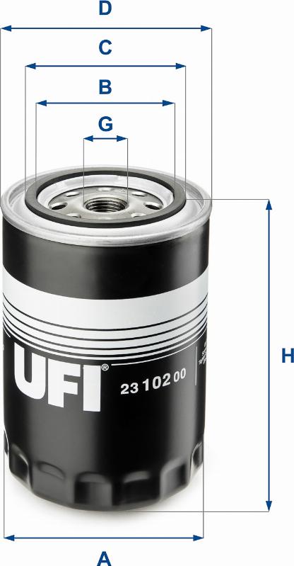 UFI 23.102.00 - Масляний фільтр autozip.com.ua