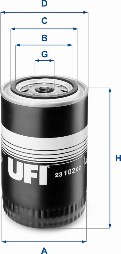 UFI 23.102.02 - Масляний фільтр autozip.com.ua