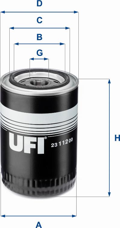 UFI 23.112.00 - Масляний фільтр autozip.com.ua