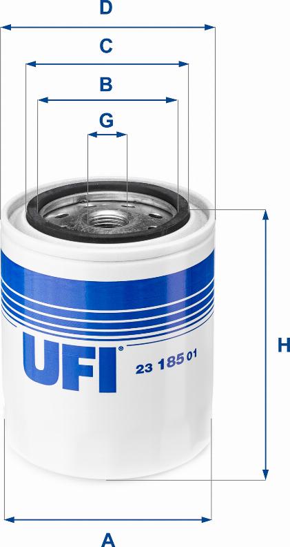 UFI 23.185.01 - Масляний фільтр autozip.com.ua