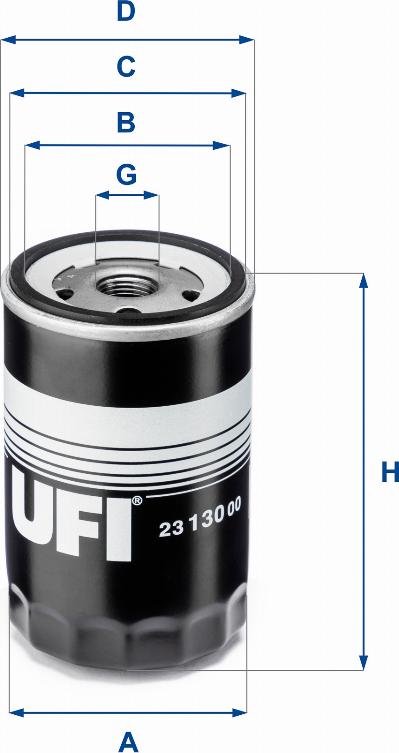 UFI 23.130.00 - Масляний фільтр autozip.com.ua