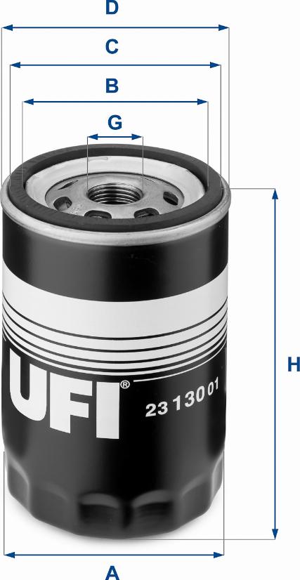 UFI 23.130.01 - Масляний фільтр autozip.com.ua