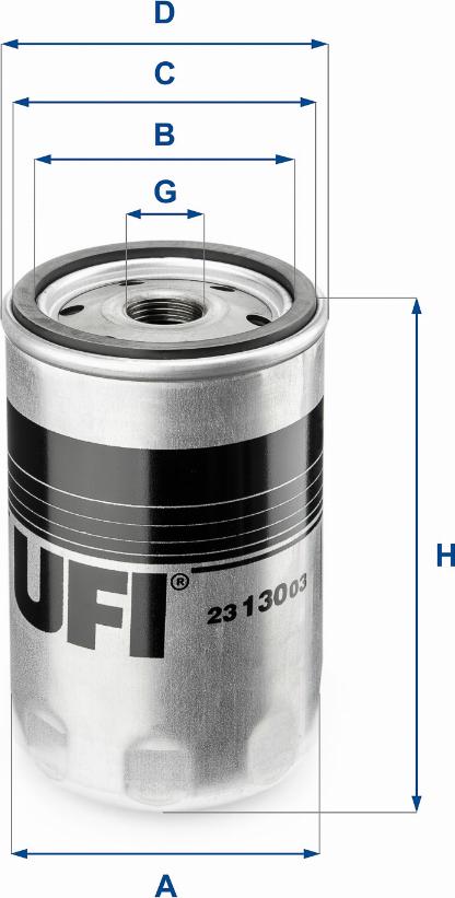 UFI 23.130.03 - Масляний фільтр autozip.com.ua