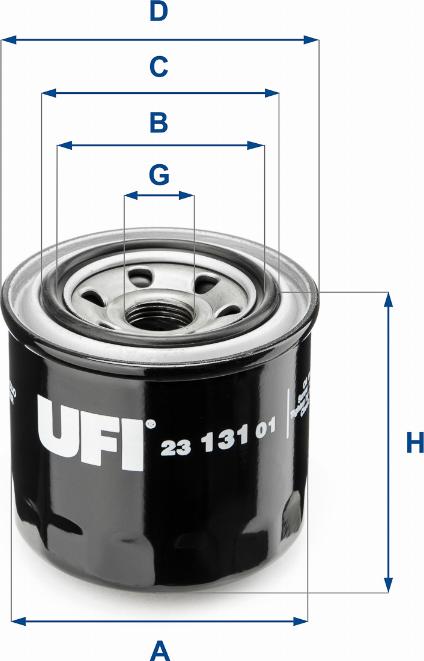 UFI 23.131.01 - Масляний фільтр autozip.com.ua