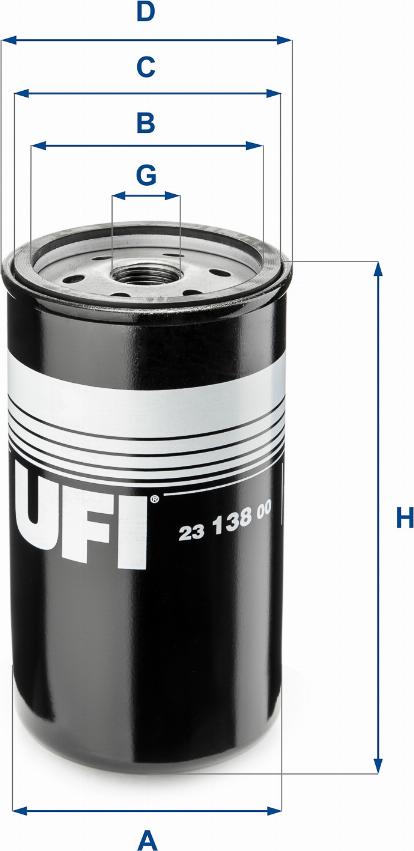 UFI 23.138.00 - Масляний фільтр autozip.com.ua