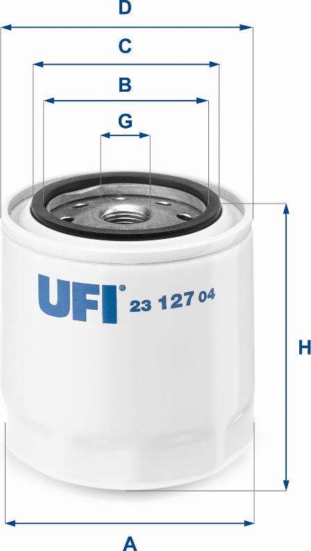 UFI 23.127.04 - Масляний фільтр autozip.com.ua