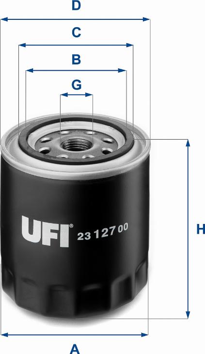 UFI 23.127.00 - Масляний фільтр autozip.com.ua
