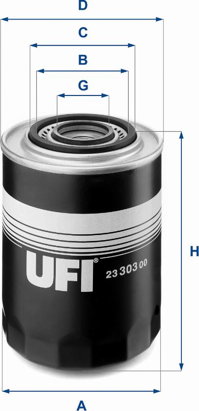 UFI 23.303.00 - Масляний фільтр autozip.com.ua