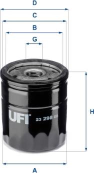 UFI 23.298.00 - Масляний фільтр autozip.com.ua