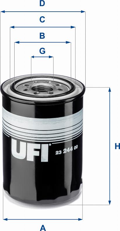 UFI 23.244.00 - Масляний фільтр autozip.com.ua