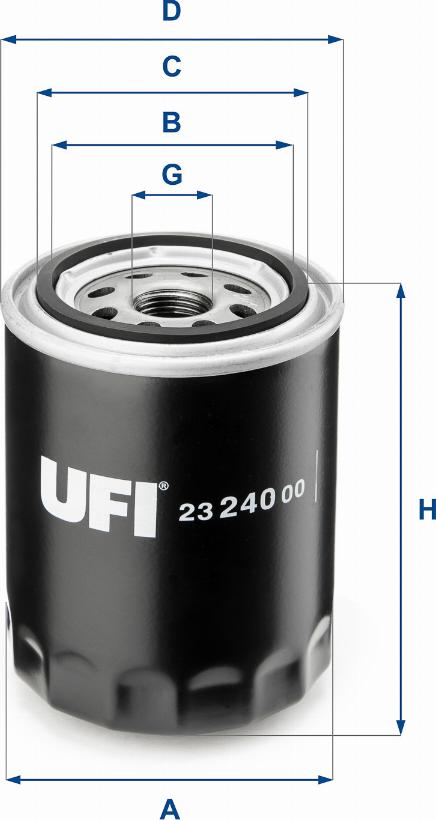 UFI 23.240.00 - Масляний фільтр autozip.com.ua