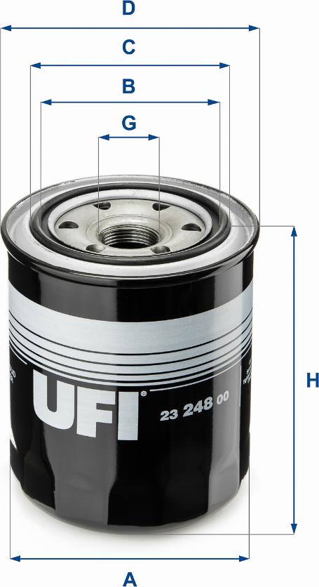 UFI 23.248.00 - Масляний фільтр autozip.com.ua