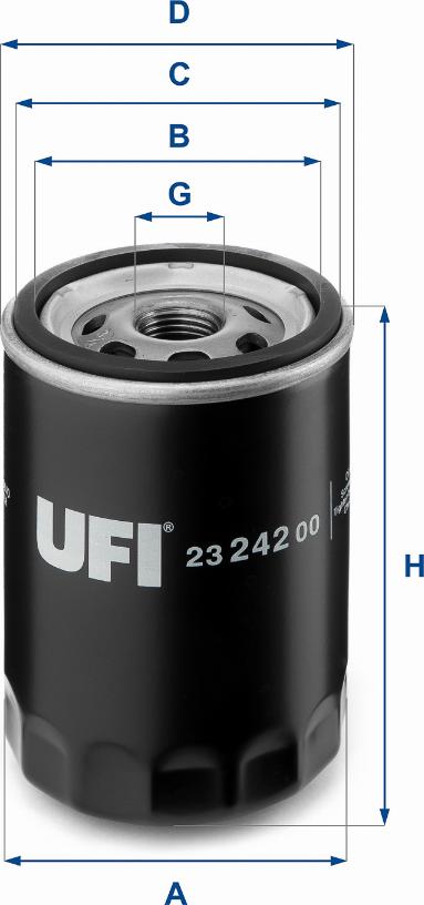 UFI 23.242.00 - Масляний фільтр autozip.com.ua