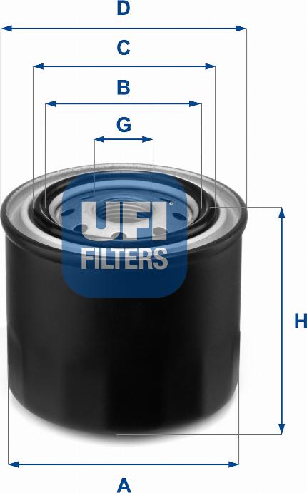 UFI 23.259.00 - Масляний фільтр autozip.com.ua