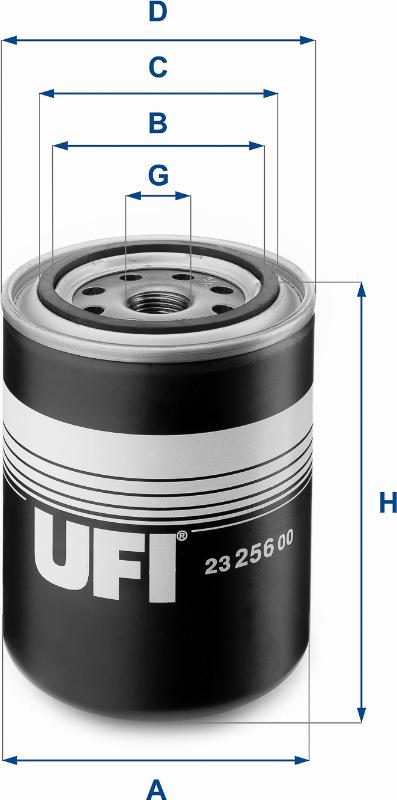 UFI 23.256.00 - Масляний фільтр autozip.com.ua