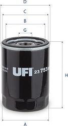 UFI 23.753.00 - Масляний фільтр autozip.com.ua