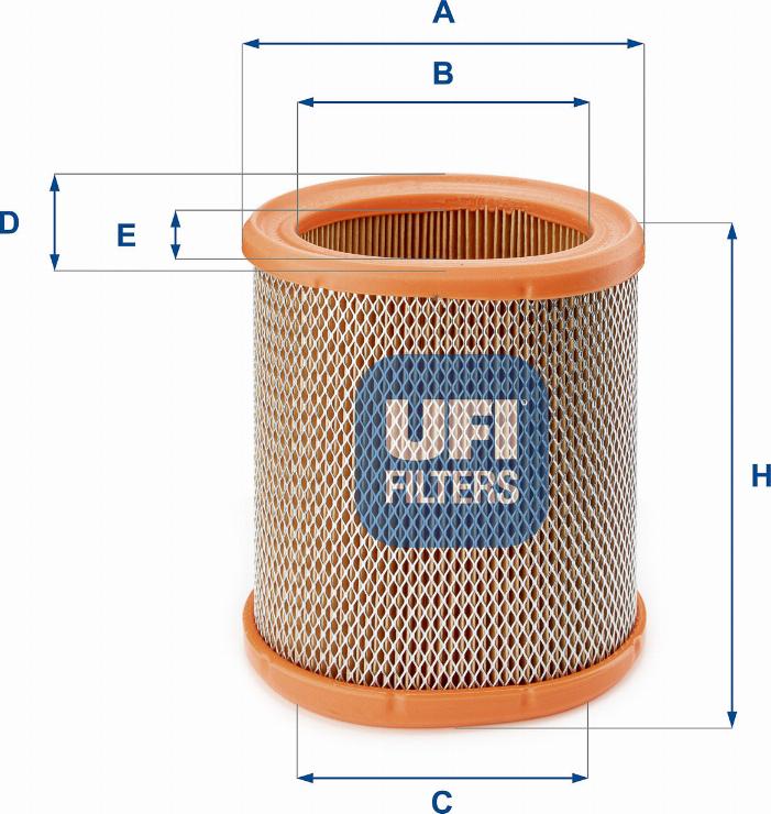 UFI 27.258.00 - Повітряний фільтр autozip.com.ua