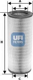UFI 27.268.00 - Повітряний фільтр autozip.com.ua