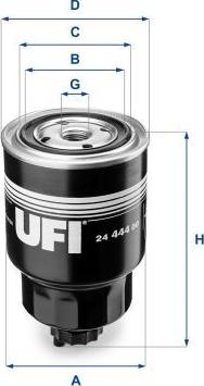 UFI 24.444.00 - Паливний фільтр autozip.com.ua