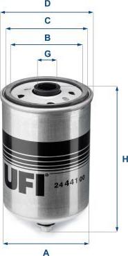 UFI 24.441.00 - Паливний фільтр autozip.com.ua