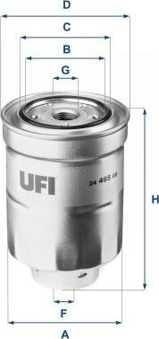 UFI 24.465.00 - Паливний фільтр autozip.com.ua