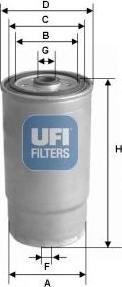 UFI 24.460.00 - Паливний фільтр autozip.com.ua
