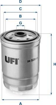 UFI 24.528.01 - Паливний фільтр autozip.com.ua