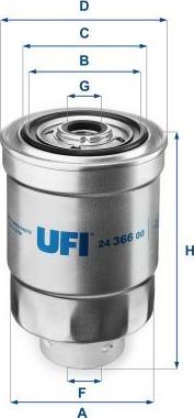 UFI 24.366.00 - Паливний фільтр autozip.com.ua