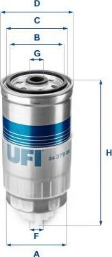 UFI 24.379.00 - Паливний фільтр autozip.com.ua