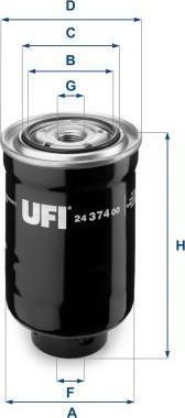 UFI 24.374.00 - Паливний фільтр autozip.com.ua