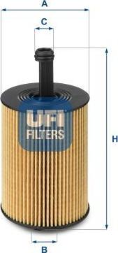 UFI 25.023.00 - Масляний фільтр autozip.com.ua