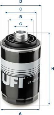 UFI 23.493.00 - Масляний фільтр autozip.com.ua