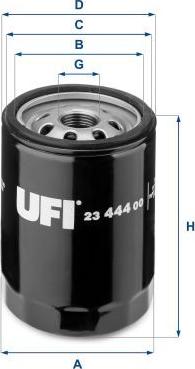 UFI 23.444.00 - Масляний фільтр autozip.com.ua