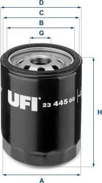 UFI 23.445.00 - Масляний фільтр autozip.com.ua