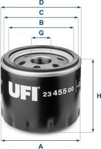 UFI 23.455.00 - Масляний фільтр autozip.com.ua