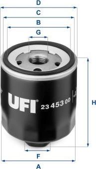 UFI 23.453.00 - Масляний фільтр autozip.com.ua